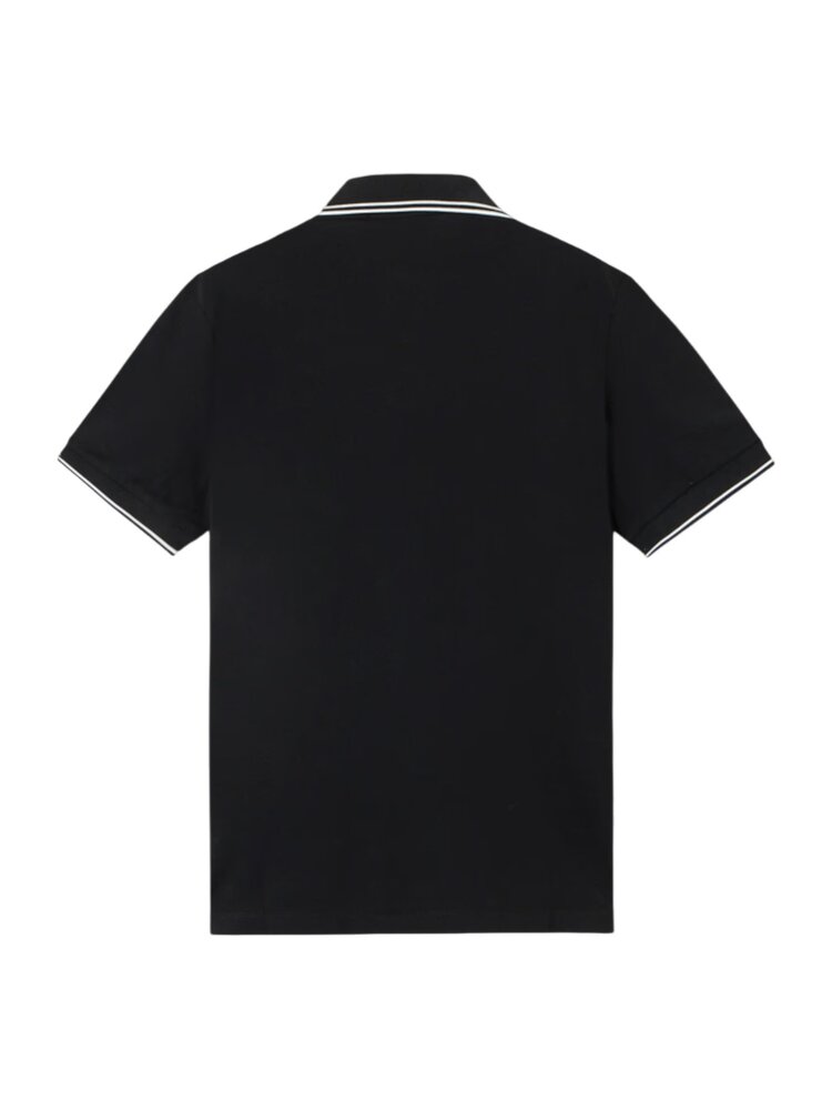STONE ISLAND ORGANIC COTTON POLO ZWART