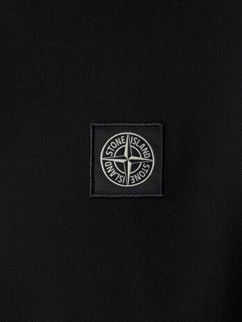 Stone Island STONE ISLAND ORGANIC COTTON POLO ZWART