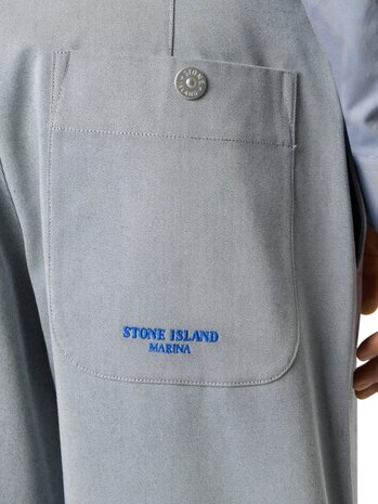 Stone Island STONE ISLAND MARINA STRETCH GABARDINE BROEK BLAUW
