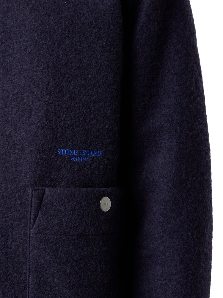 STONE ISLAND MARINA FELTED WOOL POLYESTER JACK MARINE