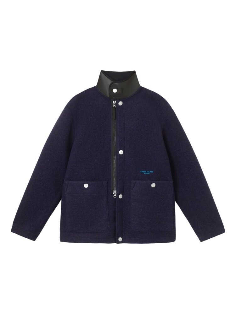 STONE ISLAND MARINA FELTED WOOL POLYESTER JACK MARINE