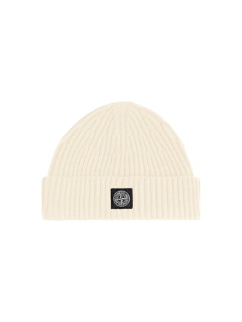 STONE ISLAND FULL RIB RWS WOOL MUTS IVORY