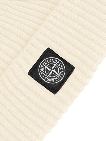 STONE ISLAND FULL RIB RWS WOOL MUTS IVORY