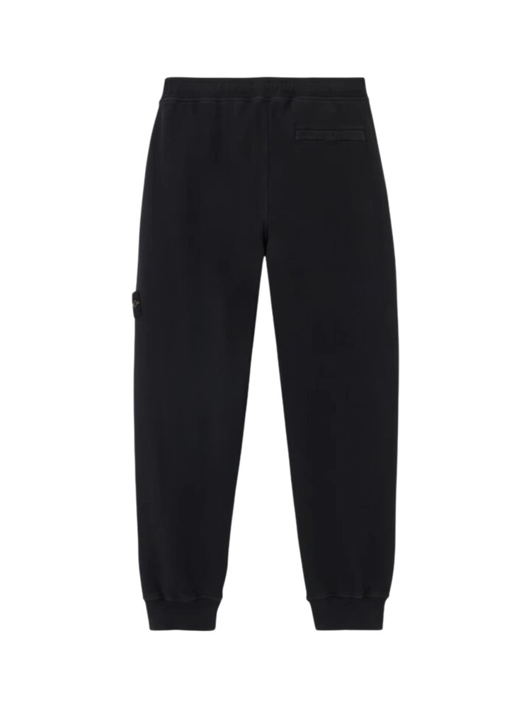 Stone Island STONE ISLAND BRUSHED ORGANIC COTTON FLEECE SWEATPANTS BLACK