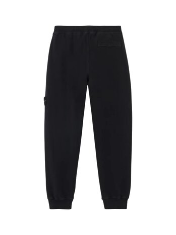STONE ISLAND BRUSHED ORGANIC COTTON FLEECE SWEATPANTS BLACK