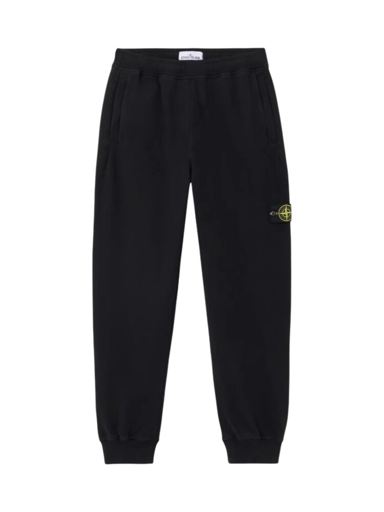 Stone Island STONE ISLAND BRUSHED ORGANIC COTTON FLEECE SWEATPANTS BLACK