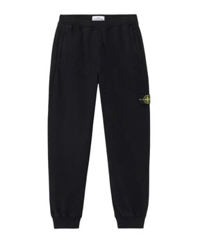 Stone Island STONE ISLAND BRUSHED ORGANIC COTTON FLEECE SWEATPANTS BLACK