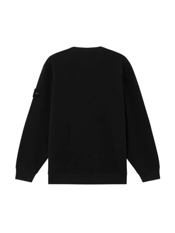 STONE ISLAND GHOST STRETCH COTTON FLEECE SWEATER BLACK