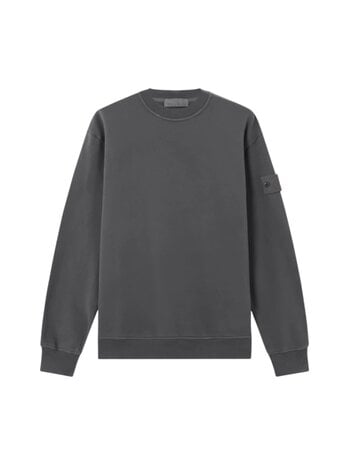 STONE ISLAND GHOST STRETCH COTTON FLEECE SWEATER DARK GREY