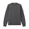 STONE ISLAND GHOST STRETCH COTTON FLEECE SWEATER DARK GREY
