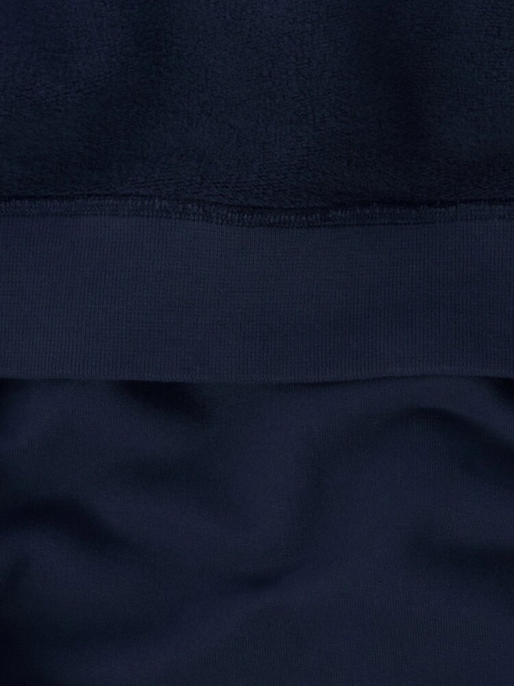 STONE ISLAND BRUSHED ORGANIC COTTON FLEECE HALF ZIP SWEATER MARINE