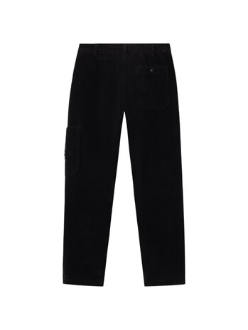 Stone Island STONE ISLAND ORGANIC COTTON CORDUROY 800 BROEK ZWART