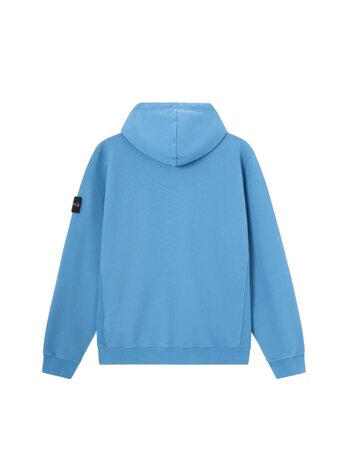 STONE ISLAND BRUSHED ORGANIC COTTON FLEECE VEST BLUE ACCIAIO