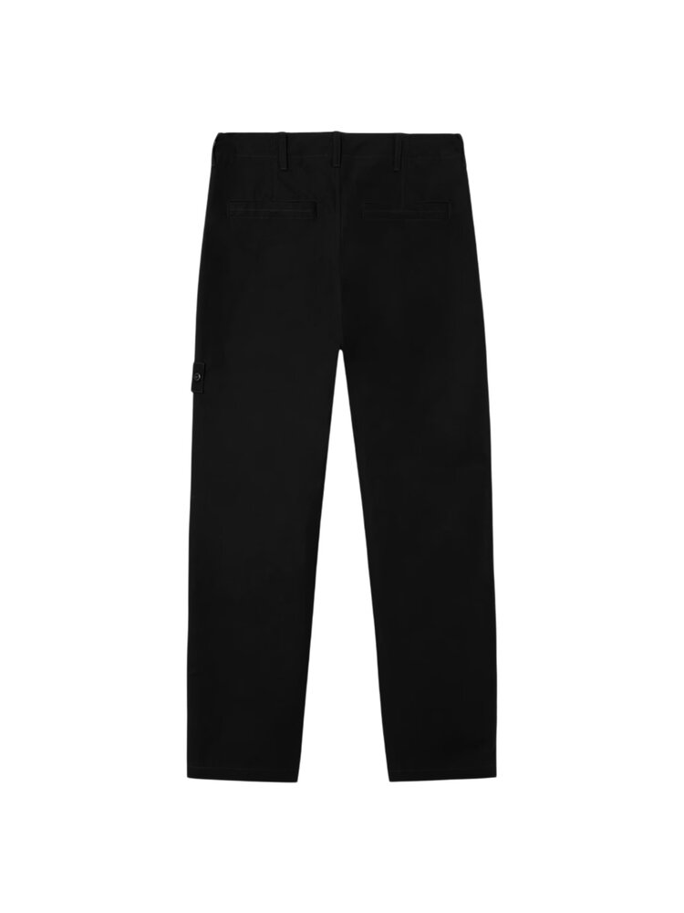 STONE ISLAND GHOST PIECE WEATHERPROOF COTTON CANVAS BROEK ZWART