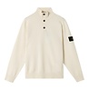 Stone Island STONE ISLAND STRETCH RWS WOOL HALF-BUTTON CREME