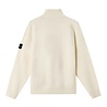 STONE ISLAND STRETCH RWS WOOL HALF-BUTTON CREME