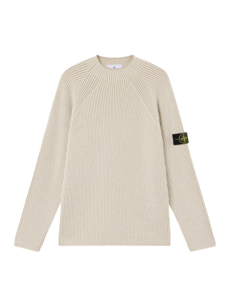STONE ISLAND VANISÉ FULL RIB MOCK NECK PULLOVER CREME