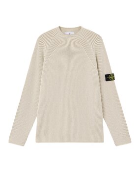 STONE ISLAND VANISÉ FULL RIB MOCK NECK PULLOVER CREME