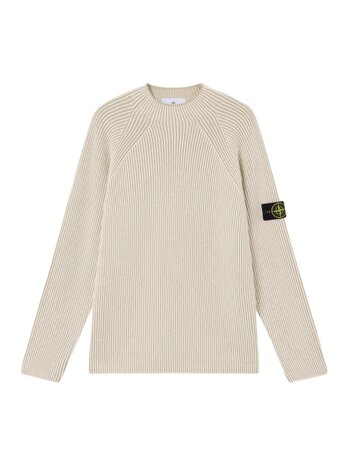 STONE ISLAND VANISÉ FULL RIB MOCK NECK PULLOVER CREME