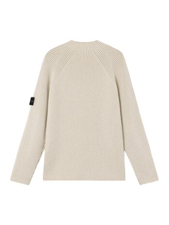 Stone Island STONE ISLAND VANISÉ FULL RIB MOCK NECK PULLOVER CREME
