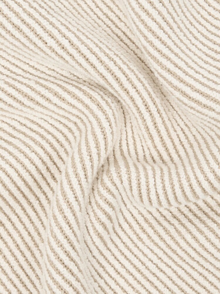 Stone Island STONE ISLAND VANISÉ FULL RIB MOCK NECK PULLOVER CREME