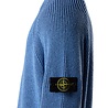 Stone Island STONE ISLAND VANISÉ FULL RIB MOCK NECK PULLOVER BLAUW