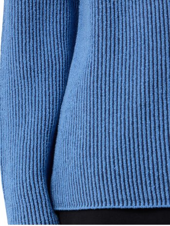 Stone Island STONE ISLAND VANISÉ FULL RIB MOCK NECK PULLOVER BLAUW