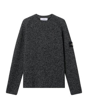 STONE ISLAND KNIT REFLECTIVE PULLOVER ZWART/GRIJS