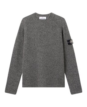 STONE ISLAND KNIT REFLECTIVE PULLOVER GRIJS