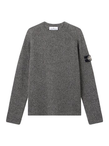STONE ISLAND KNIT REFLECTIVE PULLOVER GRIJS