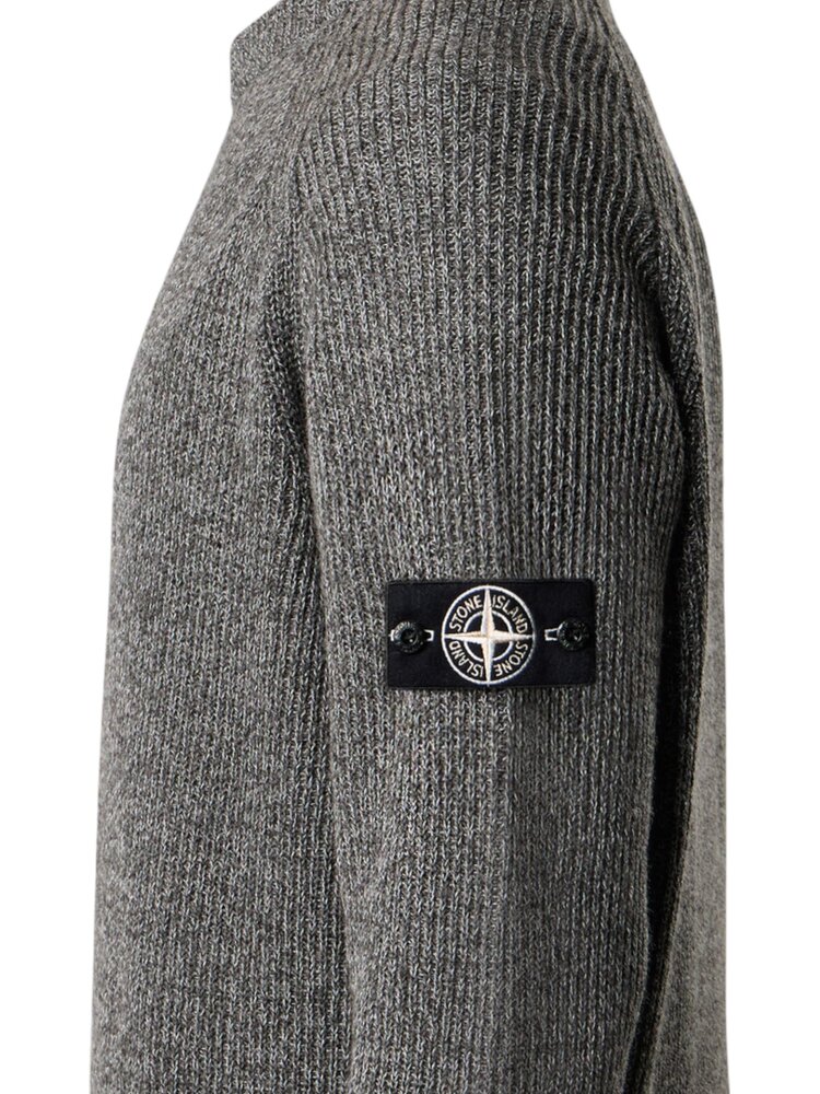 STONE ISLAND KNIT REFLECTIVE PULLOVER GRIJS