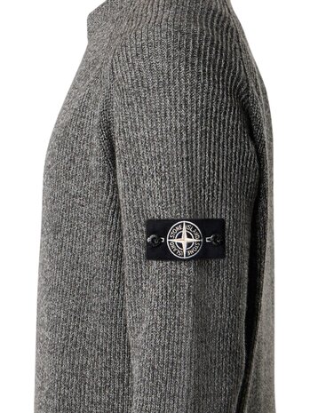 STONE ISLAND KNIT REFLECTIVE PULLOVER GRIJS