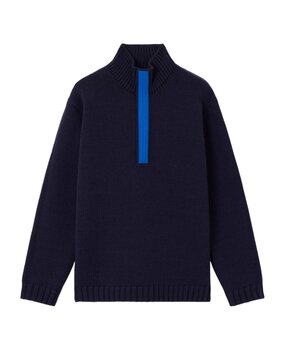 Stone Island STONE ISLAND MARINA HALF-ZIP PULLOVER MARINE