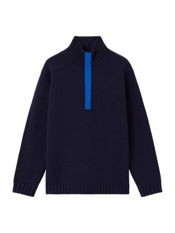 Stone Island STONE ISLAND MARINA HALF-ZIP PULLOVER MARINE