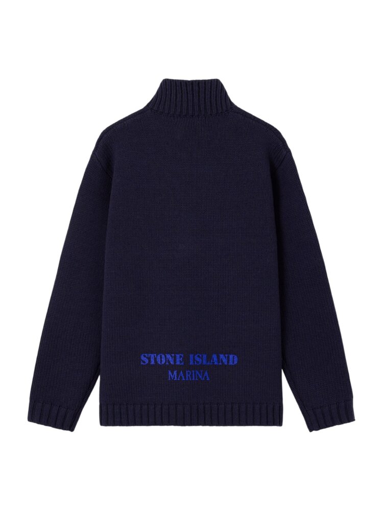 Stone Island STONE ISLAND MARINA HALF-ZIP PULLOVER MARINE