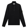 STONE ISLAND WOOL HALF-ZIP PULLOVER ZWART