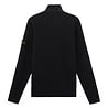 STONE ISLAND WOOL HALF-ZIP PULLOVER ZWART