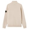 STONE ISLAND WOOL HALF-ZIP PULLOVER BEIGE