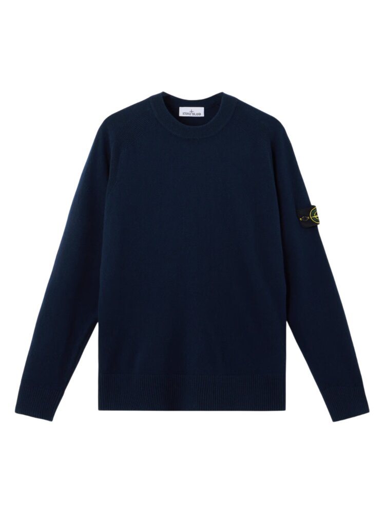 Stone Island STONE ISLAND WOOL CREWNECK PULLOVER MARINE
