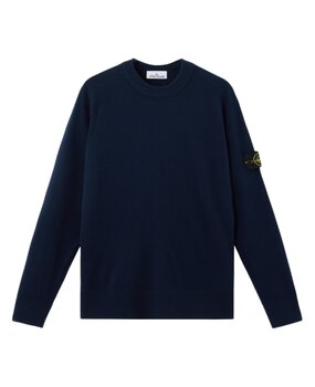 Stone Island STONE ISLAND WOOL CREWNECK PULLOVER MARINE
