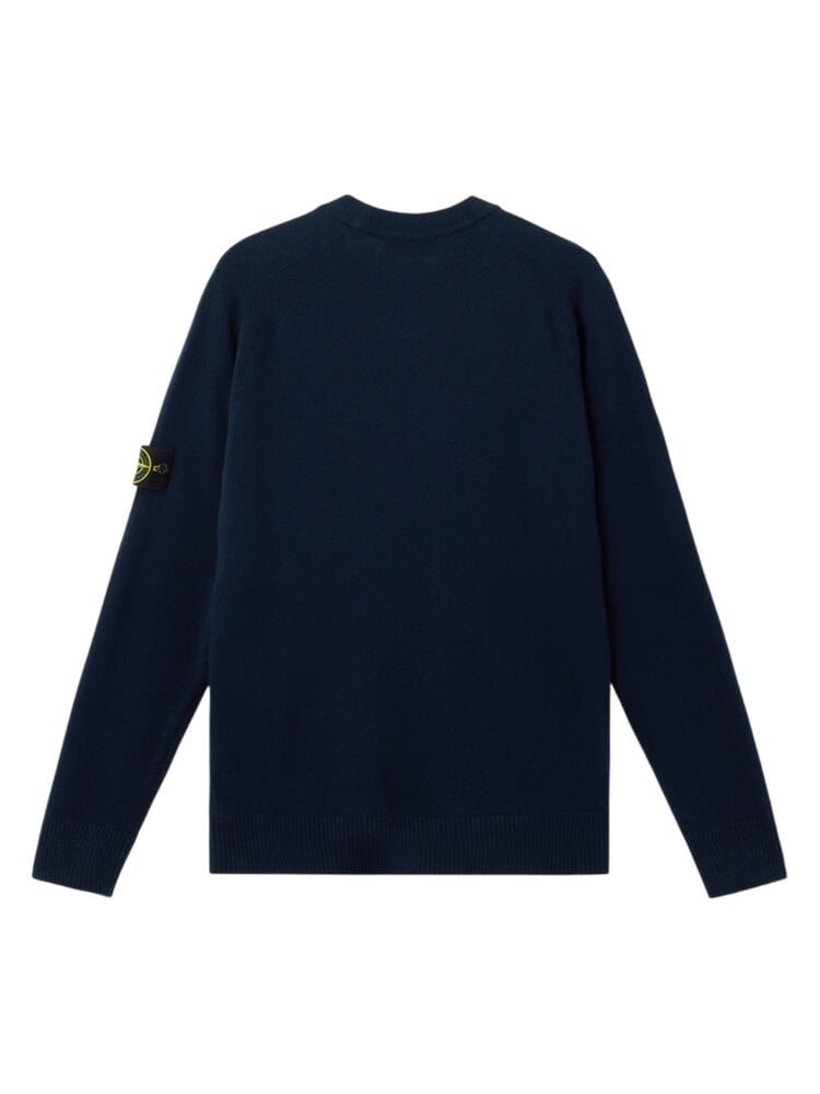 STONE ISLAND WOOL CREWNECK PULLOVER MARINE