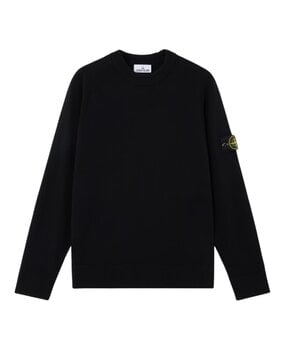 Stone Island STONE ISLAND WOOL CREWNECK PULLOVER ZWART