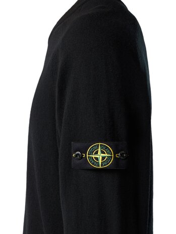 Stone Island STONE ISLAND WOOL CREWNECK PULLOVER ZWART