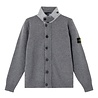 STONE ISLAND WOOL BUTTON-UP VEST GRIJS