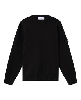STONE ISLAND WINTER COTTON PULLOVER ZWART