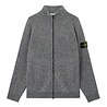 STONE ISLAND FANCY YARN MOULINÉ ZIP-UP VEST GRIJS