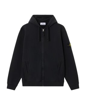 STONE ISLAND BRUSHED ORGANIC COTTON FLEECE VEST ZWART