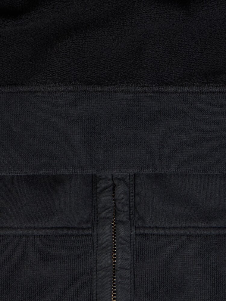 STONE ISLAND BRUSHED ORGANIC COTTON FLEECE VEST ZWART