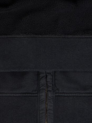 Stone Island STONE ISLAND BRUSHED ORGANIC COTTON FLEECE VEST ZWART