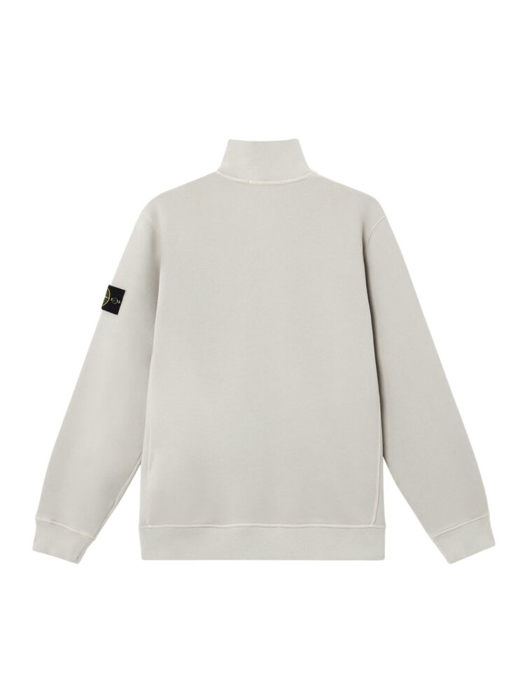 STONE ISLAND BRUSHED ORGANIC COTTON FLEECE VEST PEARL GREY